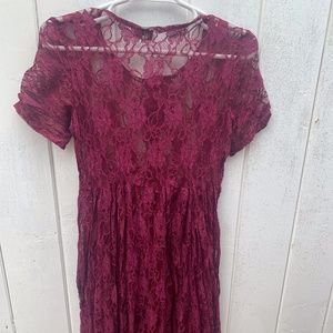 PJLA Burgandy Lace Dress